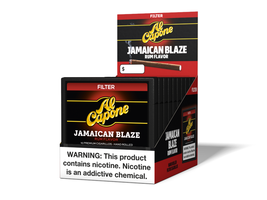 Al Capone Jamaican Blaze Cigarillo rum flavored dipped
