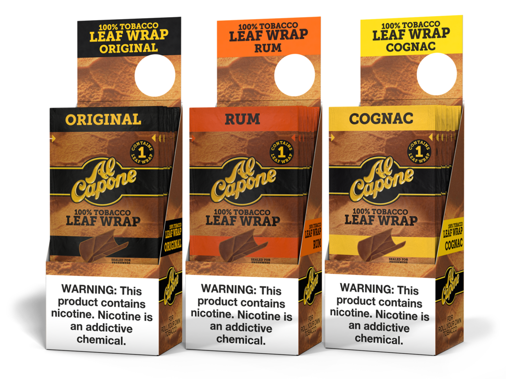 Al Capone wraps units available in original cognac rum
